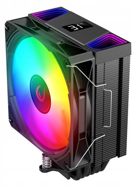 Rampage Octagon C70 Processzor Hűtő 120mm ARGB LCD Kijelzővel Fekete