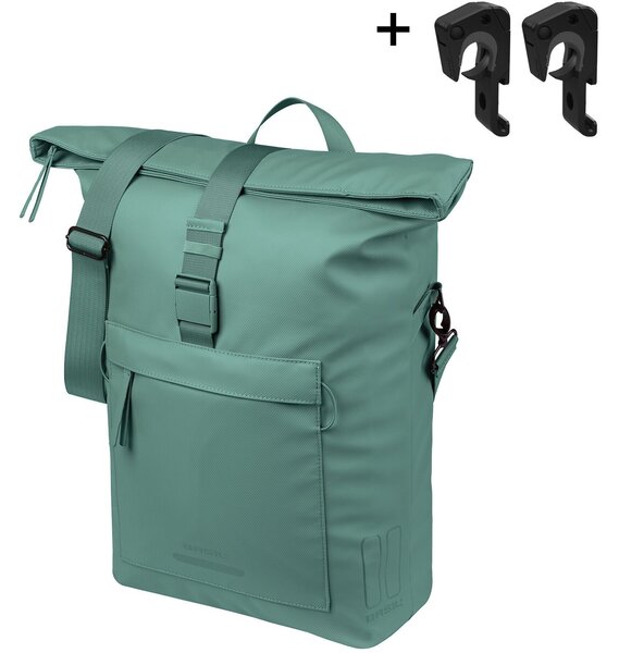 Basil Sakwa pojedyncza BASIL BROOKLYN shoulder bag 17L, MIK Hooks, silvergreen (NEW 2026)