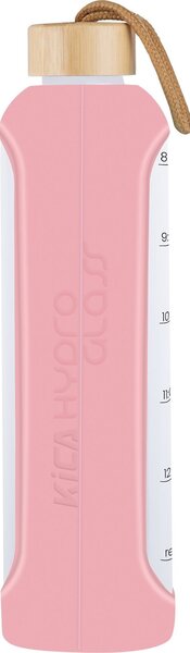 KiCA Hydro Glass kulacs üvegpalack 1000 ml - rózsaszín