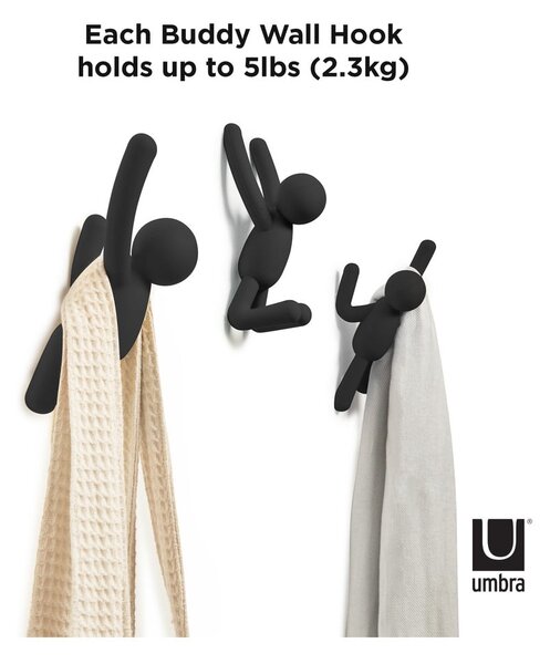Fali műanyag akasztó szett 3 db-os Buddy – Umbra