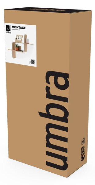 Natúr színű többszintes kaucsukfa fali polc Montage – Umbra