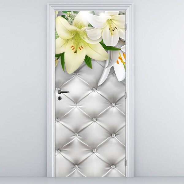 Fotótapéta ajtóra - Liliom virágok (95x205cm)