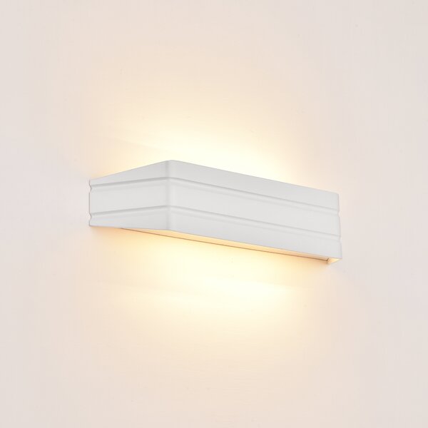 Fali lámpa Temesvár design fali kar fém 35 x 8 cm fehér
