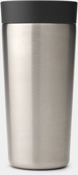 Brabantia Make&Take Insulated Flask duplafalú termoszbögre 360ml, hideg és meleg italok számára, szivárgásmentes, snap lid fedél, r.m. acél, sötétszürke - 228681