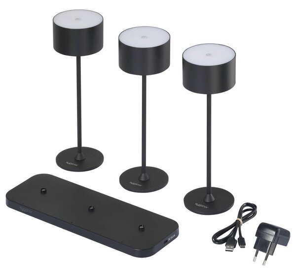 Sygonix 3er Set LED-es asztali lámpa LED 5.5 W Fekete (SY-6627262)
