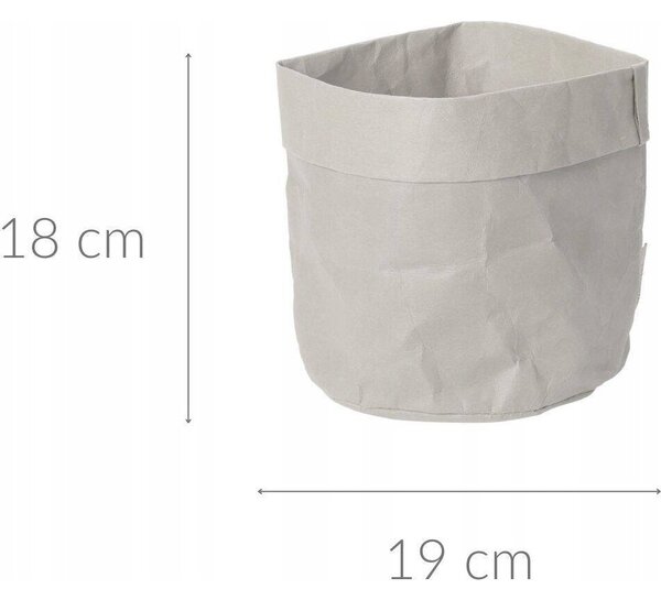 Home Styling Collection Osłonka na doniczkę gnieciony papier, 19 x 18 cm