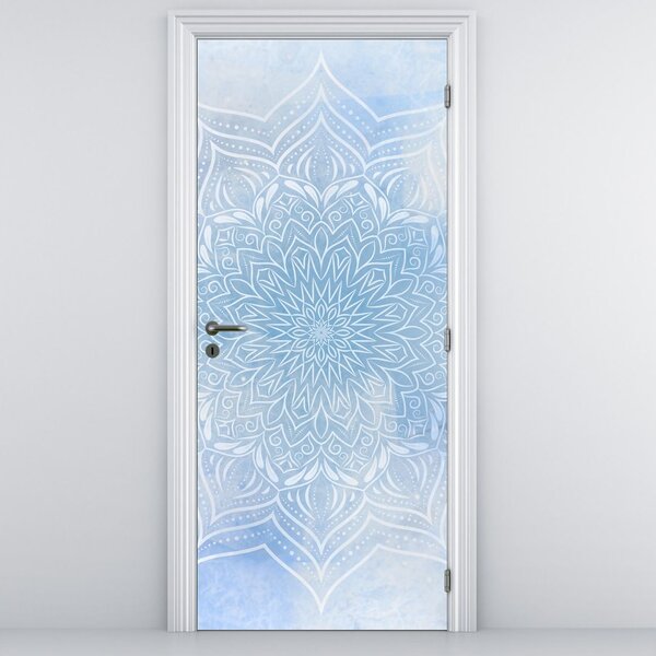 Fotótapéta ajtóra - Téli mandala (95x205cm)