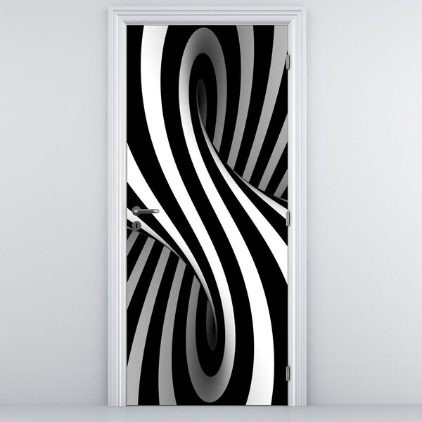 Fotótapéta ajtóra - Absztrakció zebracsíkokkal (95x205cm)