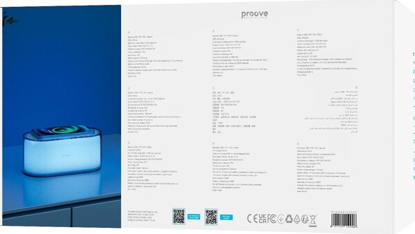 Proove Bedside lamp Multicolor Glow LED RGB 1200mAh 5W with induction charge 15W white