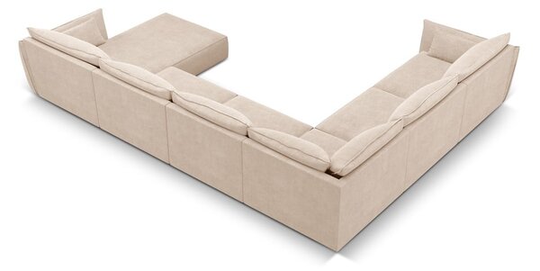 Bézs sarokkanapé (bal oldali) Vanda – Mazzini Sofas