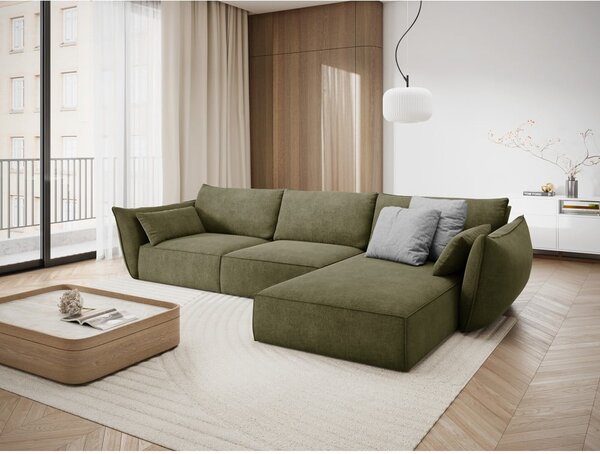 Zöld sarokkanapé (jobb oldali) Vanda – Mazzini Sofas