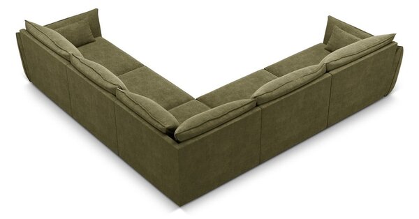 Zöld sarokkanapé (variálható) Vanda – Mazzini Sofas