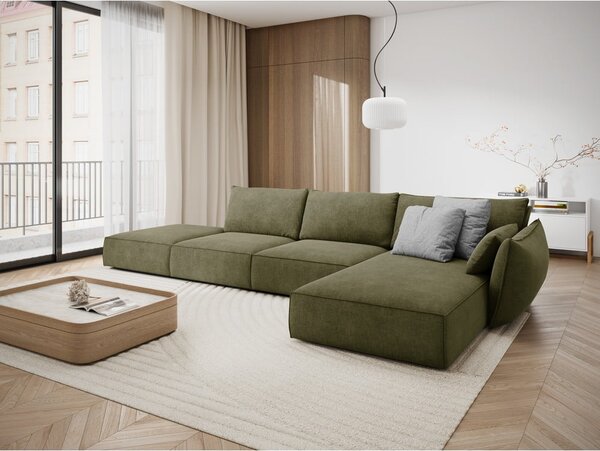 Zöld sarokkanapé (jobb oldali) Vanda – Mazzini Sofas