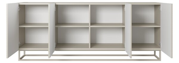 Asha komód 200 cm négyajtós - kasmír / kasmír lábazat