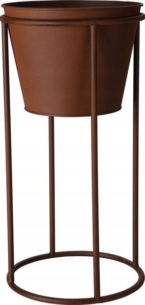Home Styling Collection Doniczki na nóżkach, efekt rdzy, 2 sztuki