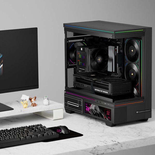 Thermalright Royal Knight 120 Digital Black CPU Hűtő LCD Kijelzővel