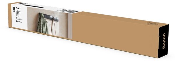 Fekete nyárfa fali fogas Flip – Umbra