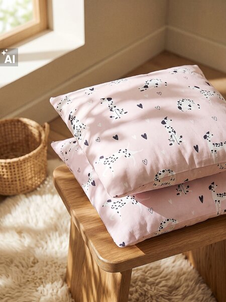 Sinsay - Mikroszálas párnahuzatok dalmatamintával 2 pack - pasztellpink