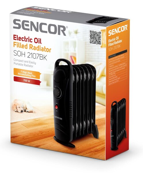 Sencor SOH 2107BK elektromos olajradiátor fekete