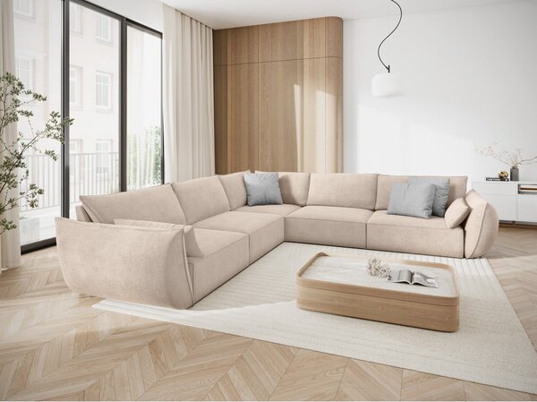 Bézs sarokkanapé (variálható) Vanda – Mazzini Sofas