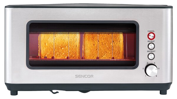 Sencor STS 4050SS 2 szeletes Kenyérpirító 1200W - Inox/Fekete