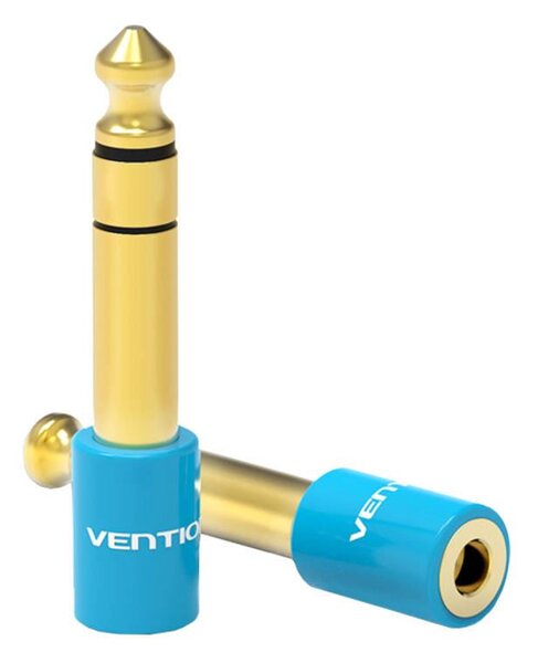 Vention sztereó audio adapter 3.5 mm Dugasz, 6.5 mm Aljzat, kék (VAB-S01-L)