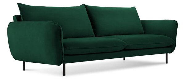 Sötétzöld bársony kanapé 200 cm Vienna – Cosmopolitan Design