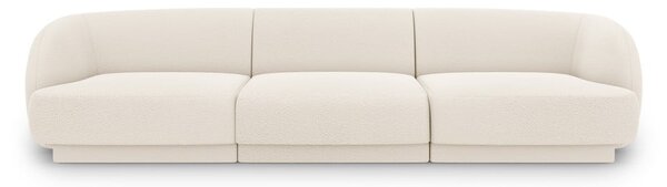 Bézs buklé szövet kanapé 259 cm Miley – Micadoni Home