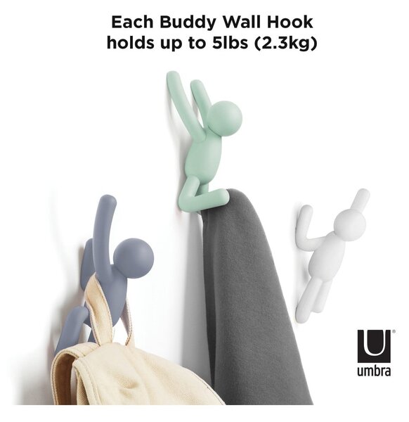 Fali műanyag akasztó szett 3 db-os Buddy – Umbra
