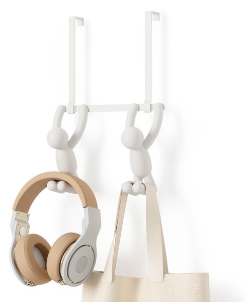 Fehér műanyag ajtófogas 22 cm Buddy – Umbra