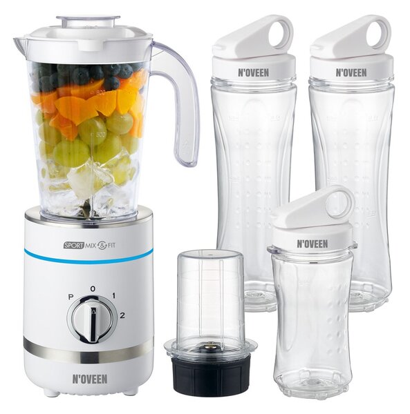 Noveen Sport Mix & Fit SB2100 Smoothie Turmixgép 0.8L / 500 Watt - Fehér