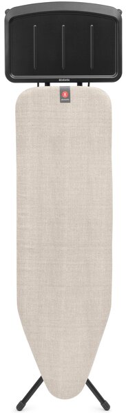 BRABANTIA Solid Steam Unit Holder vasalódeszka 1240x380mm - B méret. fix vasalótálca gőzállomásokhoz. D=22mm fekete váz. farmer szürke huzat - 243547