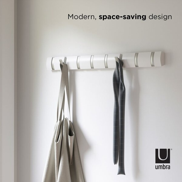 Fehér nyárfa fali fogas Flip – Umbra