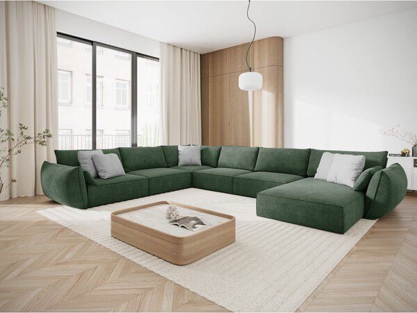 Sötétzöld sarokkanapé (bal oldali) Vanda – Mazzini Sofas