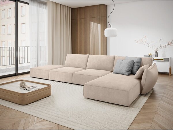 Bézs sarokkanapé (jobb oldali) Vanda – Mazzini Sofas