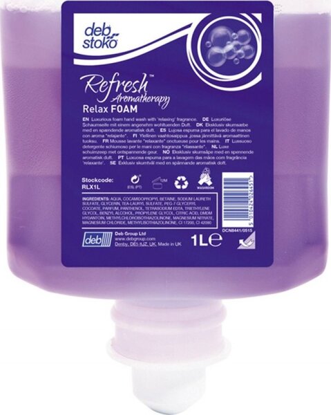 DEB Relax Foaming Soap, dispenser refill, 1000ml
