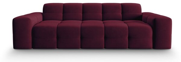 Borvörös bársony kanapé 222 cm Kendal – Micadoni Home