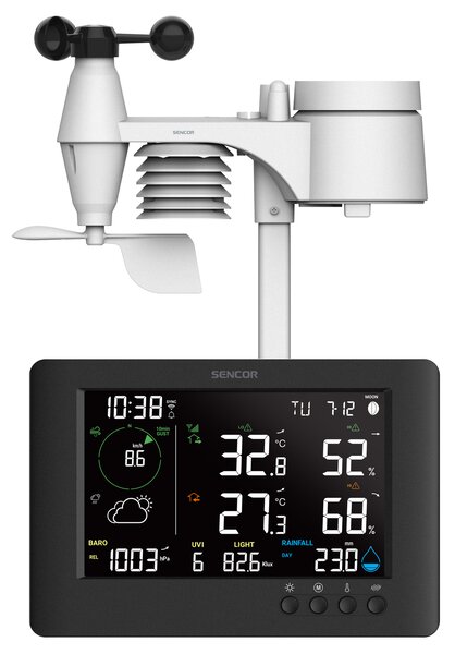 Sencor SWS 10500 WIFI Meteorológiai állomás - Fekete