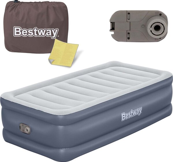 Bestway 6713G / 23 légmatrac Egyszemélyes matrac Szürke, Fehér Uniszex