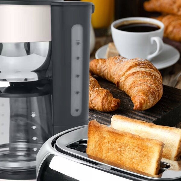 Muse MS-220 SC Kávéfőző Bézs, Fekete Kapacitás, csésze=10 Üveg kanna, Melegentartás