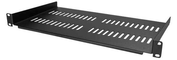 StarTech.com 1U Vented Server Rack Cabinet Shelf - Fixed 10in Deep Cantilever Rackmount Tray for 19" Data/AV/Network Enclosure w/Cage Nuts rack shelf - 1U