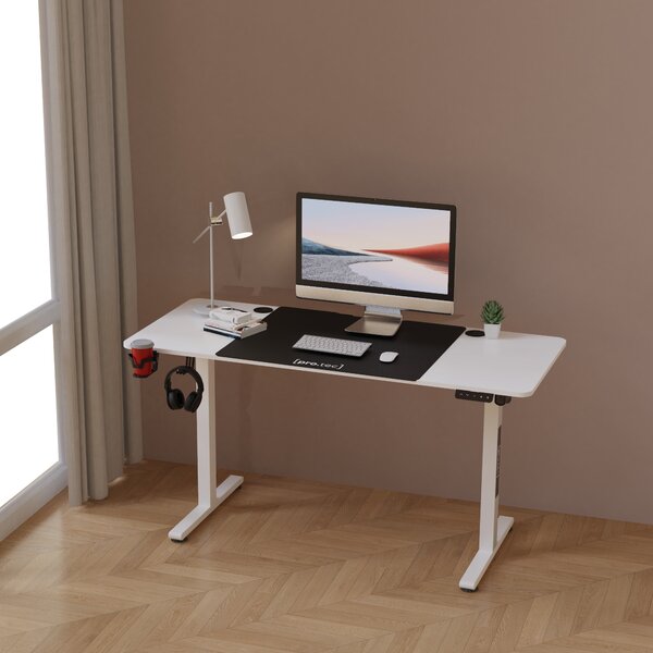 Állítható magasságú íróasztal Stryn 120 x 60 cm fehér
