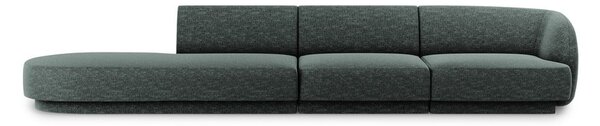 Sötétzöld kanapé 302 cm Miley – Micadoni Home