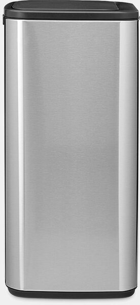 Brabantia Bo Touch Bin nyomófedeles hulladékgyűjtő, karcsú, négyzetes forma, műanyag tartály, 30L - O méret, r.m. acél, selyem matt ujjlenyomatmentes - 238246