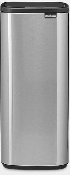 Brabantia Bo Touch Bin nyomófedeles hulladékgyűjtő, karcsú, négyzetes forma, műanyag tartály, 30L - O méret, r.m. acél, selyem matt ujjlenyomatmentes - 238246
