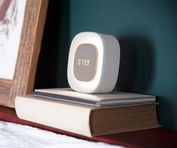 Techly IC-CLOCK-56WH napelemes rádiós vezérlésű óra Digitális ébresztőóra Szürke, Fehér