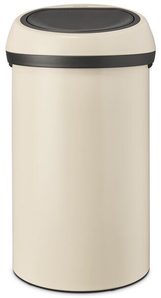 BRABANTIA Touch Bin nyomófedeles hulladékgyűjtő XXL 60L - H méret világos bézs acél test világos bézs fedő - 200762