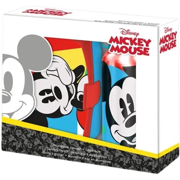 Disney Mickey szendvicsdoboz + alumínium kulacs szett