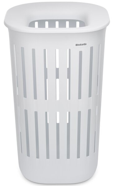 Brabantia Collect-It Laundry Basket magasított szennyestartó kosár levehető Quick-Drop fedővel, 55L, szellőző test, újrahasznosított műanyag, fehér - 244704