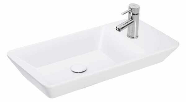 Sanovit - PULTRA ültethető - Top Counter- porcelán mosdó - bal vagy jobb csaplyukas - - 70 x 35 cm